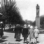 10. Монумент «Мысль» на Цветном бульваре. Фотография 1936 года