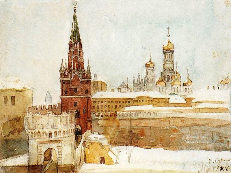 6. Суриков В.И. Вид на Кремль зимой. 1876 год