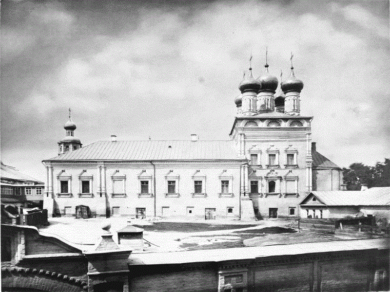 5. Высоко-Петровский монастырь со стороны Крапивенского переулка. Фотография из альбома Н.А. Найденова 1881 года